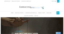 Desktop Screenshot of embracingspirituality.com