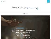 Tablet Screenshot of embracingspirituality.com